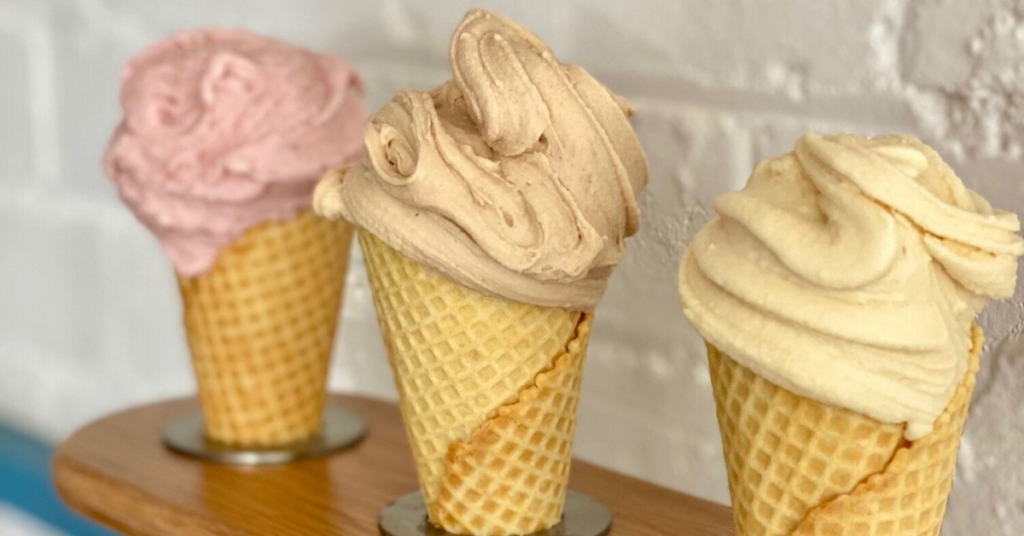 3 ice cream cones