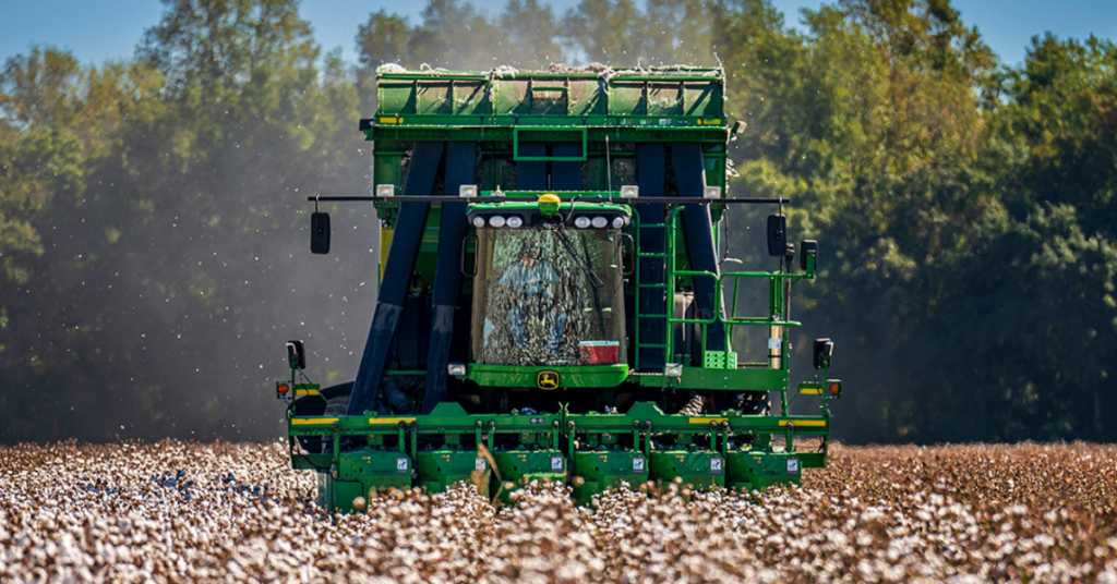 Image of cotton harvesting machine for Direct to Source