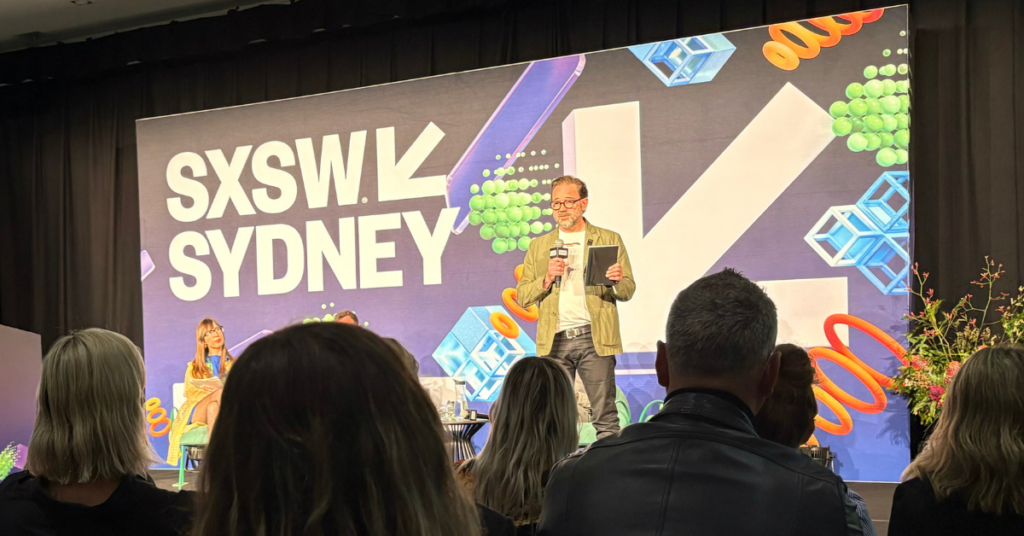 Andrew Davies, B Lab CEO, speaking at SXSW Sydney expert panel 'Does climate change need a rebrand?'